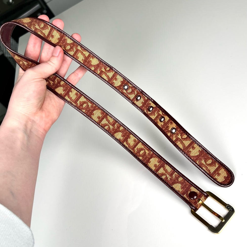 Christian Dior Trotter belt canvas / leather - Picture 2 of 5